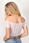 Straight To You Red Multi Stripe Crop Top