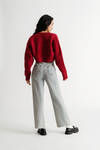 Sofie Red Sweater Tube Top & Cropped Cardigan Set