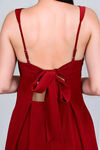 Sweet Embrace Square Neck A-line Mini Dress - Red