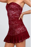 Sweet Sin Lace Bustiner Mini Dress - Red