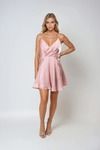 Lorena Cross Back Skater Mini Dress - Rose