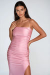 Time To Go High Slit Bodycon Maxi Dress - Rose