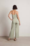 Bring You Around Sage Ruched Cutout Jumpsuit