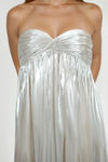 Star Moment Strapless Pleated Maxi Dress - Silver