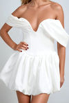 Drop Everything Now Off Shoulder Corset Mini Dress - White