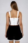 Keep it Classy Square Neck Crop Top - White