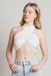 Move Together White Multiway Tie Crop Top