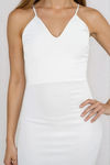 Swipe Right Mermaid Bodycon Midi Dress - White