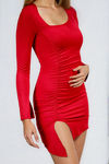 Bold Desire Long Sleeve Bodycon Mini Dress - Wine