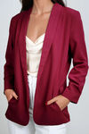 Chic Ease Relaxed Blazer - Wine