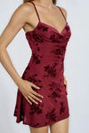 Ready for My Close-Up Floral Cowl Mini Dress - Wine
