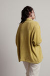 Tasve Yellow Soft Corduroy Button Up
