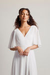 Come Closer To Me Butterfly Sleeve High Slit Maxi Dress - Ivory