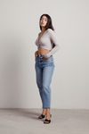 Basic Girl Crop Top - Taupe